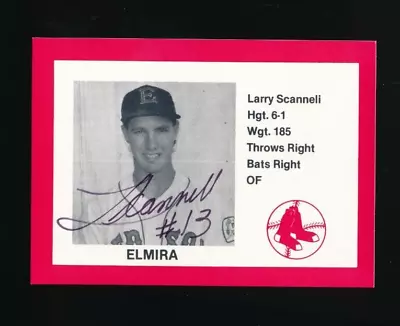 1987 ELMIRA PIONEERS CAIN #5 LARRY SCANNELI Signed Auto Autograph Swsw6 • $12
