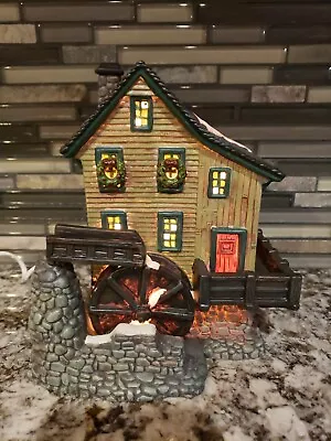 VTG '88 DICKENS COLLECTIBLES Victorian Series Porcelain Lighted Water Wheel Mill • $14.99