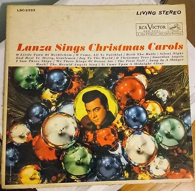 Mario Lanza Vinyl LpSings Christmas Carols  RCA Victor Records 1959 LSC-2333 • $1.99