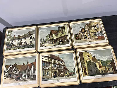 Pimpernel Place Mats Cork Backed Old English Inns • $12