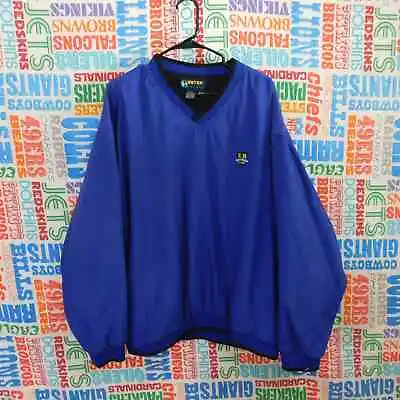 Vintage Eddie Bauer EBTEK Pullover Golf Jacket Size XL Blue • $25.19