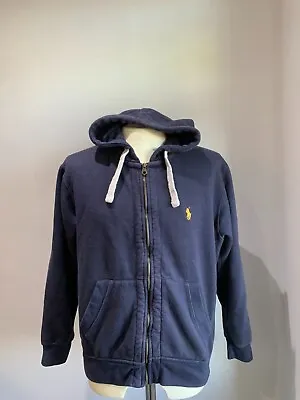 £9.82 • Buy Ralph Lauren Hoodie Sweatshirt Full Zip Blue L Pony Long Sleeve  Unisex Size Med