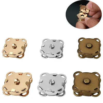 10Pcs Magnetic Snap Fasteners Clasps Closures Buttons Purse Bag Sewing Leather • $7.12