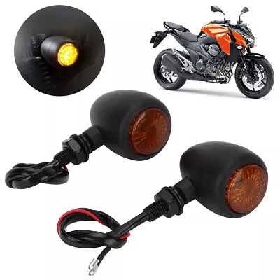 Pair Of Vintage Motorcycle Turn Signal Light Steering Lamp Indicator For  • $29.42