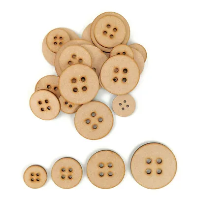 Button MDF Craft Shapes Wooden Blank Gift Tag Christmas Santa`s Lost Button  • £2.45