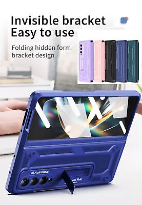 Fr Samsung Galaxy Z Fold2/3/4/5 Shockproof Retractable TPU Hinge Stand CaseCover • $10.99