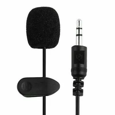 Clip-on Lapel Mini Lavalier Mic Microphone 3.5mm For Mobile Phone PC Recording • £3.89