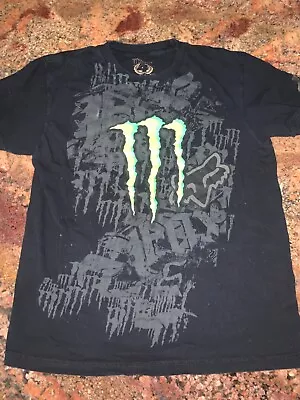 Fox Racing #4 Monster Energy Ricky Carmichael T-Shirt Men's Size L Black • $44.99
