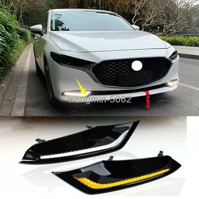 LED Front Bumper DRL Daytime Running Light Fog Lamp For Mazda 3 Sedan 2019-2021 • $111.14