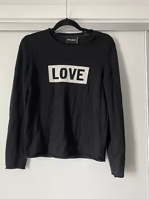 Zadig & Voltaire Long Sleeve Crew Neck Lightweight Love Knit Sweater  • £35