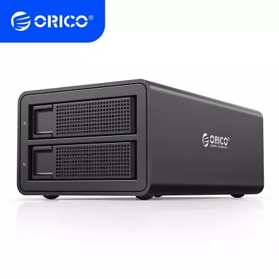 ORICO 2 Bay RAID Hard Drive Enclosure USB3.0 Type-B Fit 2.5  3.5  SATA HDD 36TB • $92.79