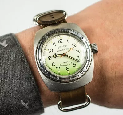 Soviet Watch Vostok Barrel AMPHIBIA Vintage Watch Mens Watch USSR.  • $117