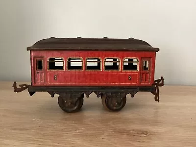 BING/GBN O GAUGE (1920s?) EARLY 2nd PASSENGER COACH. Red  / Brown • $55