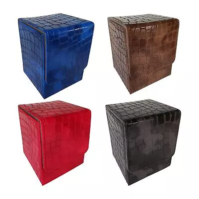 Trading Card Deck Box MTG Card TCG Display PU Leather Card Storage Box Case • £12.13