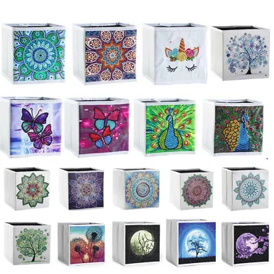 $14.61 • Buy DIY Diamond Painting Folding Storage Box Sundries Make Up Tool Craft Container