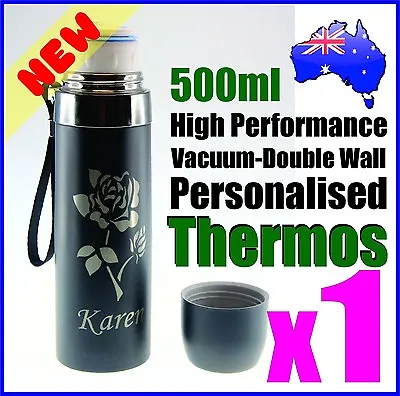 $29 • Buy 500ml Customised Personalised Thermos Drink Bottle Stainless Steel Cup Gift