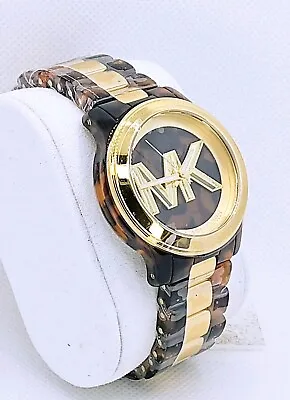 Michael Kors Women's MK7354 Runway 38mm Gold Tone And Tortoise Watch • $129