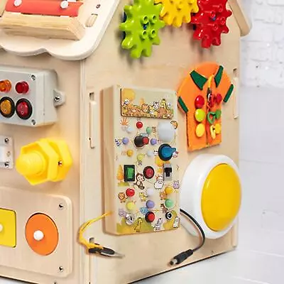 Montessori Busy Board W/ LED Light Switch Wooden Board Sensory Toys For Toddlers • $24.99