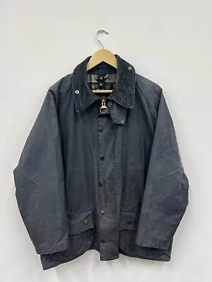 Vintage BARBOUR Beaufort Jacket Coat Wax Distressed Hunting Men Size C44/112cm • $85