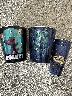 Guardians Of The Galaxy Vol 3 Collectors Embosed Tins AND 3 Promo Cup Theater OG • $29