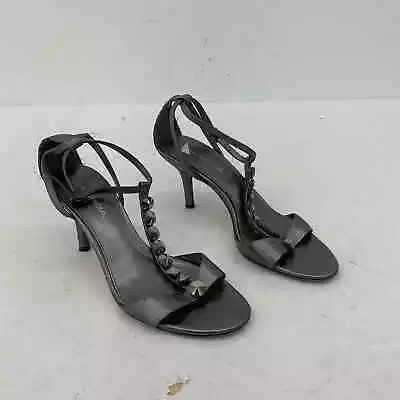 Via Spiga Black Leather Pump Heels - Size 8 Women's Shoes • $40