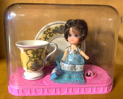 Vintage 1970 LiddLe KiddLes Tea Party Lady Silver W/ Case Cup & Saucer Minty • $85