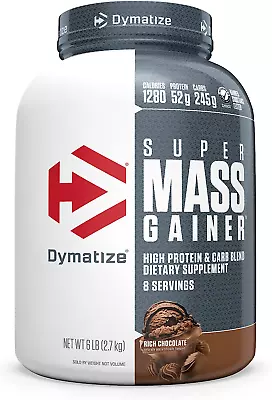 Dymatize Super Mass Gainer Protein Powder 1280 Calories & 52g Protein - 6 Lbs • $57.99