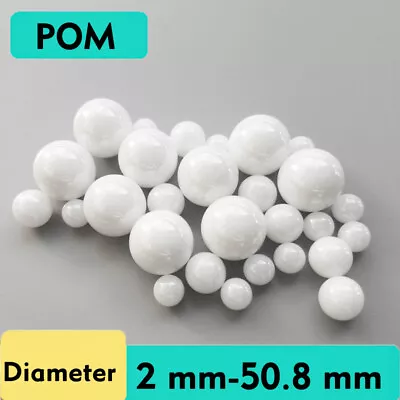 White Industrial POM Plastic Ball Solid Bearing Ball Roller Bead 2 Mm-50.8 Mm • $2.81