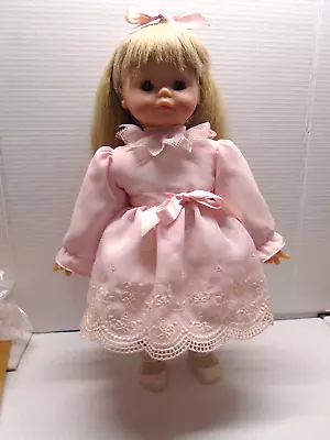 1984 Zanini & Zambelli Italy Baby Doll In Pink Dress 19  With Paper Wrist Tag • $20