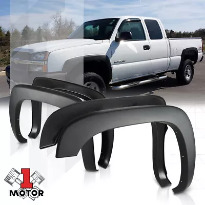 Matte Black Custom OE Style Fender Flares Wheel Cover For 99-07 Silverado/Sierra • $65.89