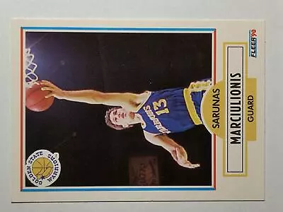 1990-91 Fleer #65 Sarunas Marciulionis RC • $1