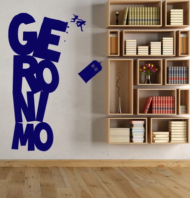Vinyl Wall Decal Cinema Doctor Who Series Tardis Geronimo Stickers (1570ig) • £20.93