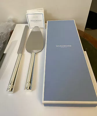 WEDGWOOD  Boxed Silverplate    Serving Set .. Serrated  Knife & Serving  Spatula • $27