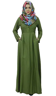 $46.01 • Buy Bimba Women's Full-Sleeve Muslim Clothing Islamic Abayas Maxi Jilbab Dress With
