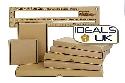 Royal Mail Large Letter Cardboard Postal Mailing PiP Boxes-Mini A6 DL A5 A4-RM48 • £11.99