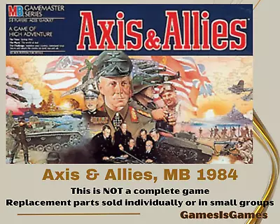 Board Game Parts: AXIS & ALLIES Milton Bradley 1984 Replacement Pieces • $0.99