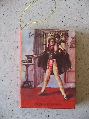 Vintage A Christmas Carol Miniature Book Christmas Ornament - Made In Taiwan • $10