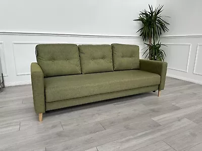 G Plan Vintage The Fifty Four Large 3 Seater Sofa Bed Marl Green RRP £1749 • £995