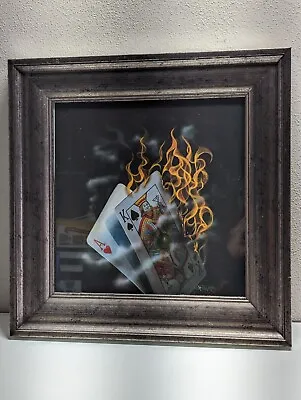 Michael Godard -  Burning Black Jack  Framed Print Vegas • $500
