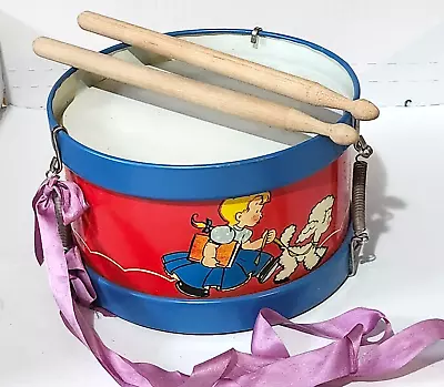 Vintage Ohio Art Tin Litho Toy Drum Little Bo Peep • $15