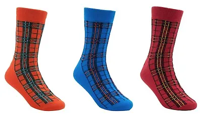 Kids Seamless Tartan Plaid Bamboo Socks By Rambutan Multi-Color (6-13 Years) • $12.10