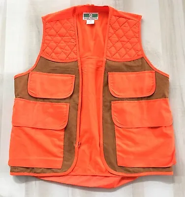 $16.99 • Buy Game Winner Sportswear Hunting Vest Blaze Orange And Tan Size L 42-44 ZIP  UP