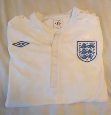 England Men's 2010/2011 Home Football Shirt Umbro Chest Size 46 FREE UK DELIVERY • £19.99