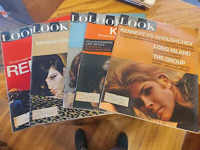 5x Vintage 1960s LOOK Magazine Lot #3 See Descrip For Issue Dates/numbers • $8.98
