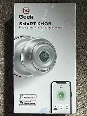 GeekTale Smart Door Knob Fingerprint Door Lock W/ App Control Satin Nickel • $37.99