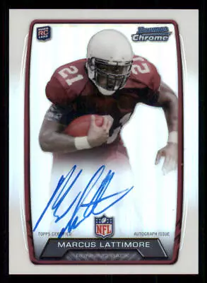 2013 Bowman Chrome Rookie AUTO Refractors #RCRAML Marcus Lattimore • $3.99