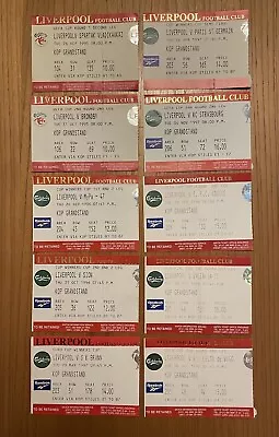 Liverpool Joblot 48 UEFA/Champions League Anfield Ticket Stubs Used • £24.99