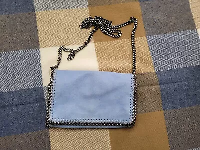 Stella McCartney Falabella Shaggy Deer Chain Small Shoulder Bag Blue Purse • $195