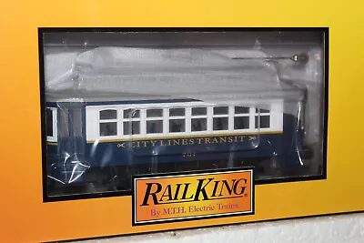 Mth #30-5230   Rail King City Lines Trolley • $89.95