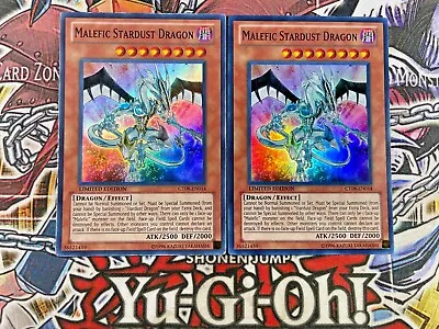 ***2x Malefic Stardust Dragon 2x*** CT08-EN014 | SUPER Limited Ed | YuGiOh! NM • $9.97